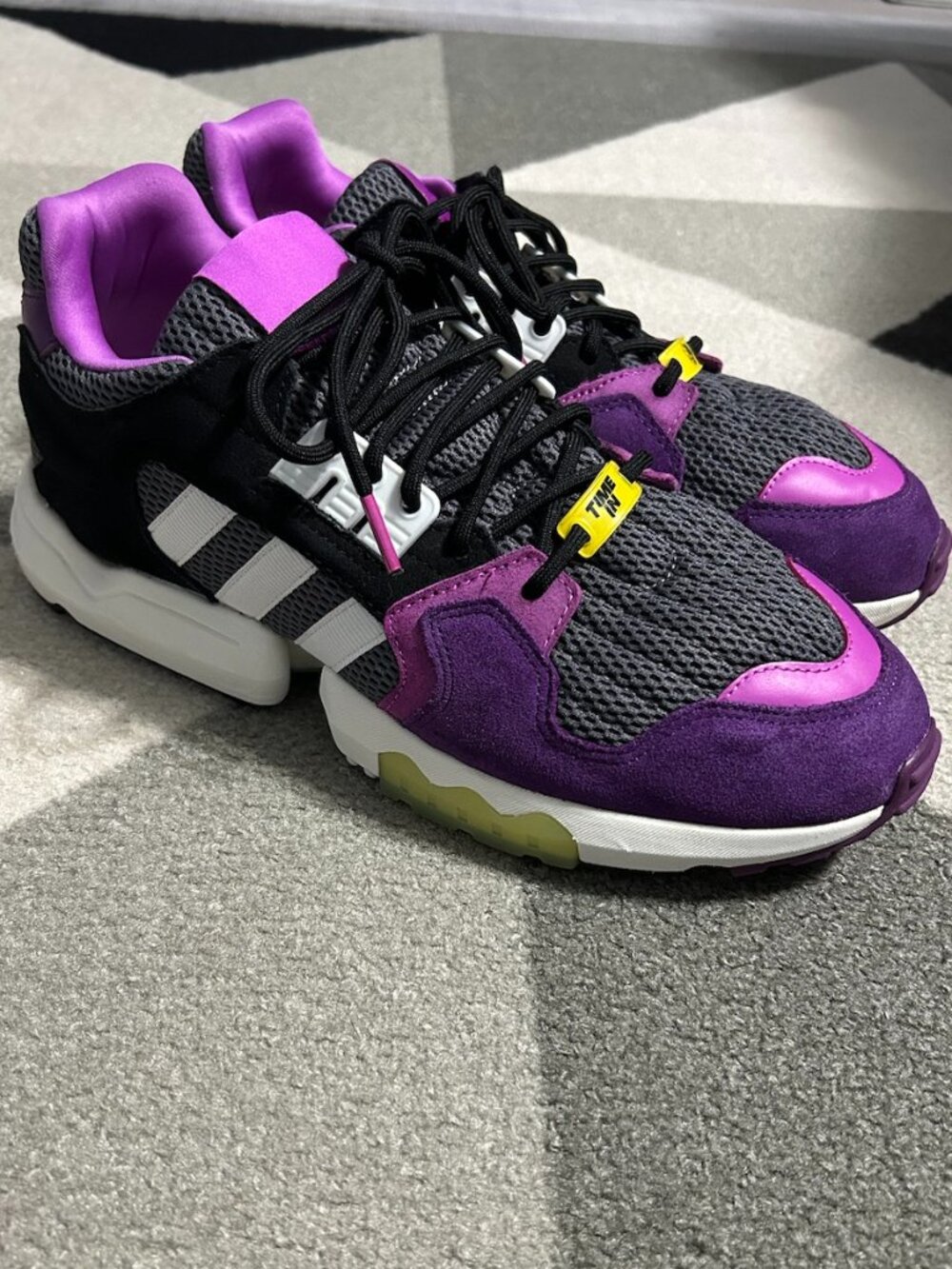 Adidas X Ninja ZX Torsion 'Time In-Glory Purple' Mesh/Suede Sneakers Men's 10.5